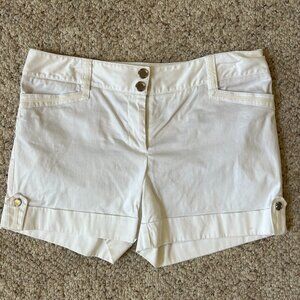 White House Black Market | White Dress Shorts | Size 8